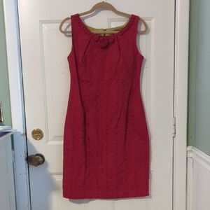 NWT Signature By Sangria Pink Lined In Lime Green Size 10 Summer Sleeveless